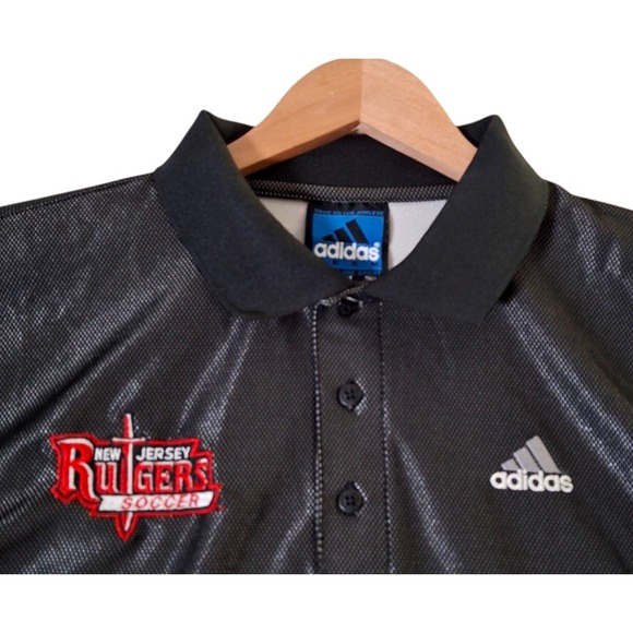 adidas Other - Rutgers Scarlet Knights University Soccer adidas Polo Shirt Men's Large Black